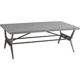 Cirro 50" Cocktail Table in Gray Scagliola Stone & Iron