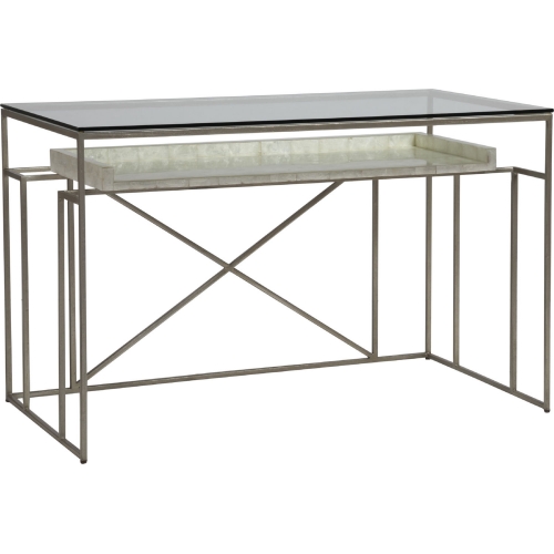 Cumulus Writing Desk in Champagne, Capiz & Glass