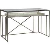 Cumulus Writing Desk in Champagne, Capiz & Glass