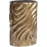 Catalan Oval Drum End Table in Bronze