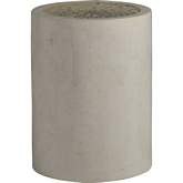 Mimi Round Spot End Table in White Agate & Shell