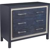 Invicta 3 Drawer Hall Chest in Navy Blue Wood