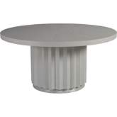 Sarto 60" Round Dining Table in Sandblasted White Gray Wood