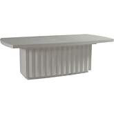 Sarto 88" Extension Dining Table in Sandblasted White Gray Wood