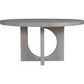 Apostrophe 60" Round Dining Table in Sandblasted White Gray Finish