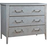 Baronet 3 Drawer Hall Chest in Antiqued White