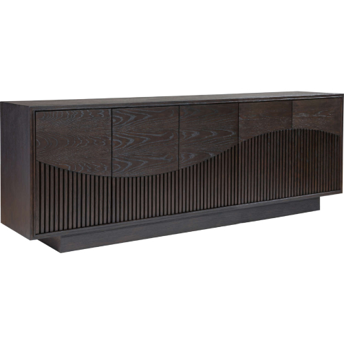 Nightfall 87" TV Stand Media Console in Sandblasted Mocha Brown Oak