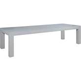 Osiris 88" Extention Dining Table in Wire Brushed Arctic White Wood