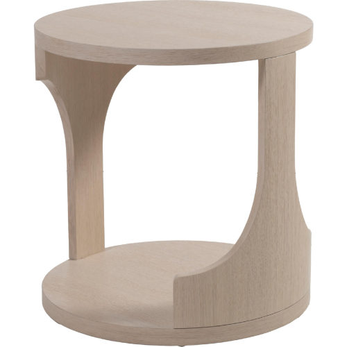 St Ives Round End Table in Sandscape White Wash Brushed Oak