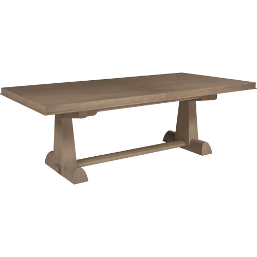 Simpatico 89" to 125" Extension Dining Table in Wire Brushed White Oak Finish