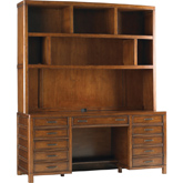 Longboat Key Key Biscayne 68" Credenza & Deck (Hutch) in Sundrenched Sienna