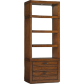 Longboat Key Crystal Sands Bunchable Tall Bookcase or Electronics Cabinet in Sundrenched Sienna