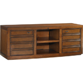 Longboat Key Plantation Bay 60" TV Stand Entertainment Console in Sundrenched Sienna