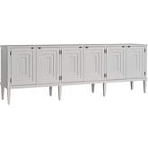 Clearwater 100" TV Stand Media Console in Shell White Finish