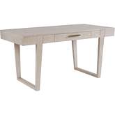 Revington 60" Writing Desk in Light Taupe with Ivory Ceruse Finish