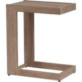 Stillwater Cove Outdoor Drink Side Table in Brushed Taupe Teak