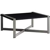 Del Mar Outdoor Cocktail Table in Black Laminate & Gray Metal