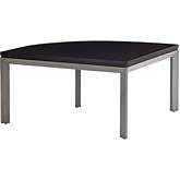 Del Mar Outdoor Sectional Corner End Table in Black Laminate & Gray Metal