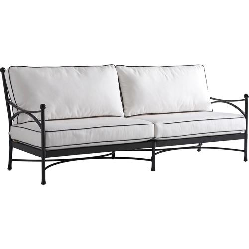 Pavlova Outdoor Sofa in Canvas Color Sunbrella Fabric & Graphite Metal