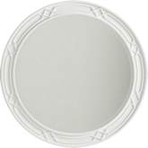 Carreno Round Mirror In White Fretwork