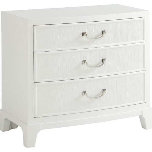 Tamera 3 Drawer Nightstand in White Finish