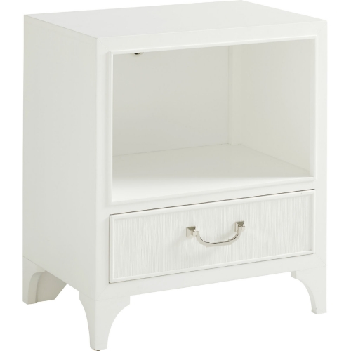 Abbey Springs 1 Drawer Nightstand in White