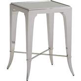 Hoffman End Table in Polished Stainless Steel & Mirror