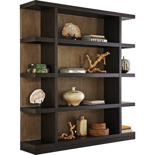 Sanderson Media Wall Unit in Taupe & Espresso Finish Wood