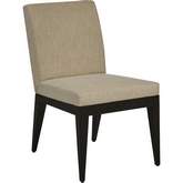Murano Dining Chair in Ivory Wheat Fabric & Espresso Wood