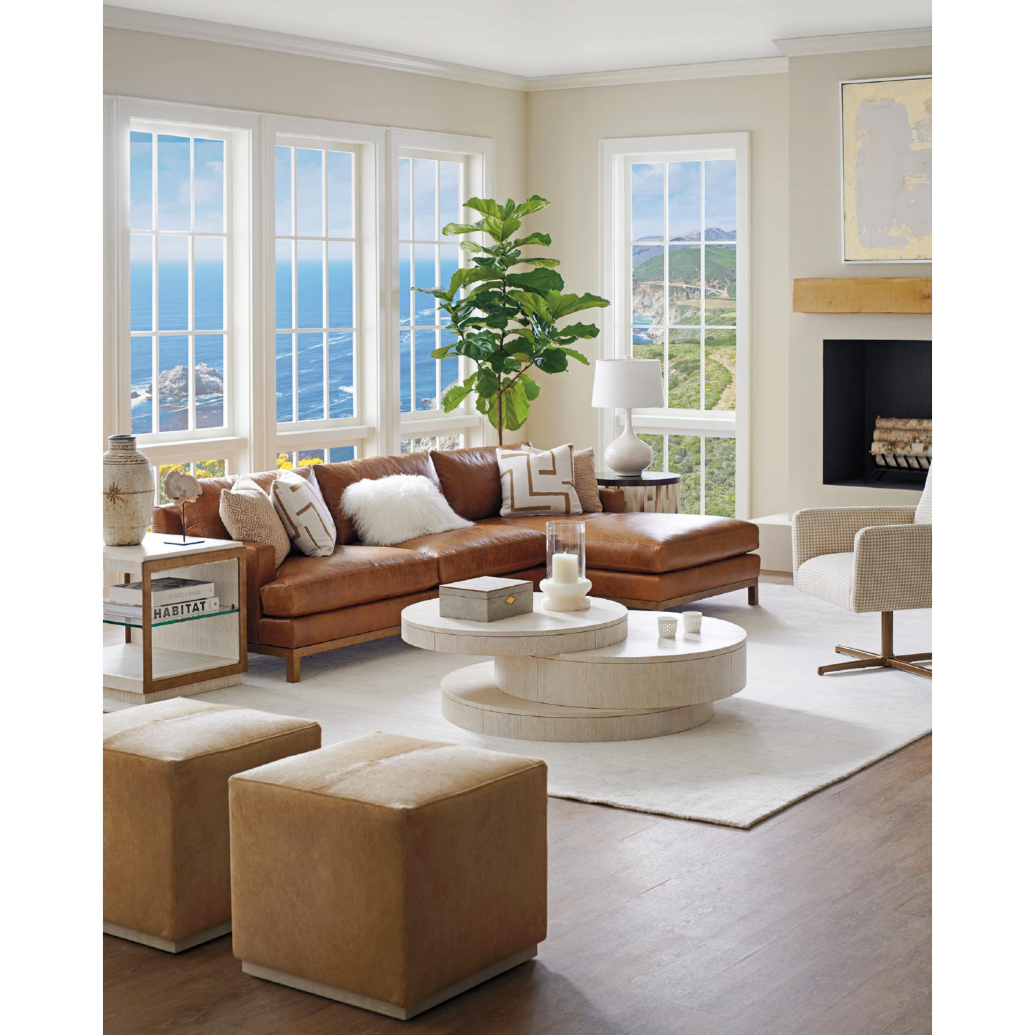 Barclay Butera Ventana Round Tiered Cocktail Table - Thumbnail 3