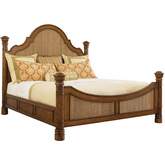 Round Hill Queen Bed in Woven Lampakanai & Wood