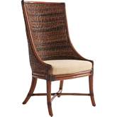 Cruz Bay Host Dining Chair in Sand Fabric & Abaca