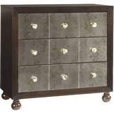 Starlight Nightstand in Tobacco Brown Mahogany & Antique Mirror
