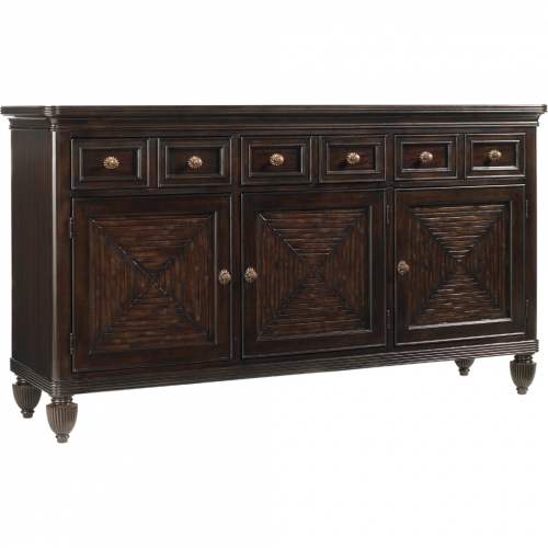 Palm Shores Buffet in Tobacco Brown Mahogany & Bamboo