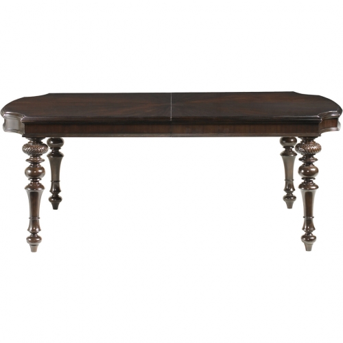 Islands Edge 80" Extension Dining Table in Tobacco Brown Mahogany