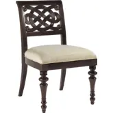 Molokai Dining Side Chair in Golden Ivory Fabric & Wood (Set of 2)