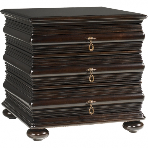 Black Sands Lamp End Table in Tobacco Brown Mahogany