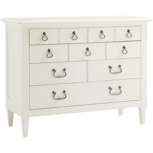 Elbow Beach 8 Drawer Dresser in White Wood