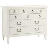 Elbow Beach 8 Drawer Dresser in White Wood