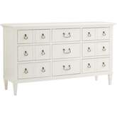 Grotto Isle 9 Drawer Dresser in White Wood