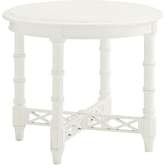 Edgehill Round End Table in White Wood