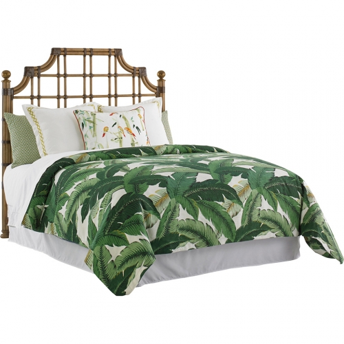 St. Kitts Rattan Queen Headboard in Raffia & Rattan