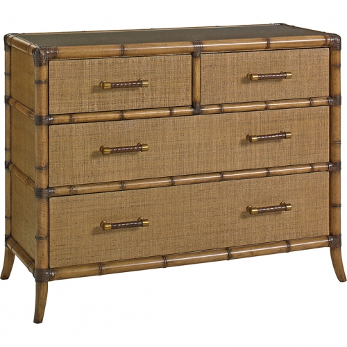 Bermuda Sands 4 Drawer Chest in Raffia & Bamboo