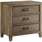 Mc Clellan 3 Drawer Nightstand in Driftwood Gray Finish