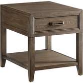 Pearce 1 Drawer End Table in Driftwood Gray Finish