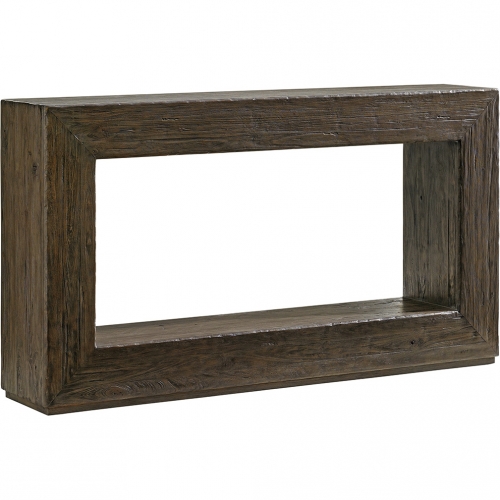 Dawson Console Table in Distressed Smoke Gray Finish