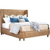 Ivory Coast Queen Bed in Woven Banana Leaf & Wood