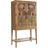 Cameroon Bar Cabinet in Multicolor Hand Painted Wood