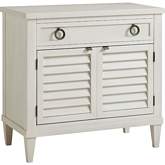 Glades Shutter Nightstand in Shell White Wood