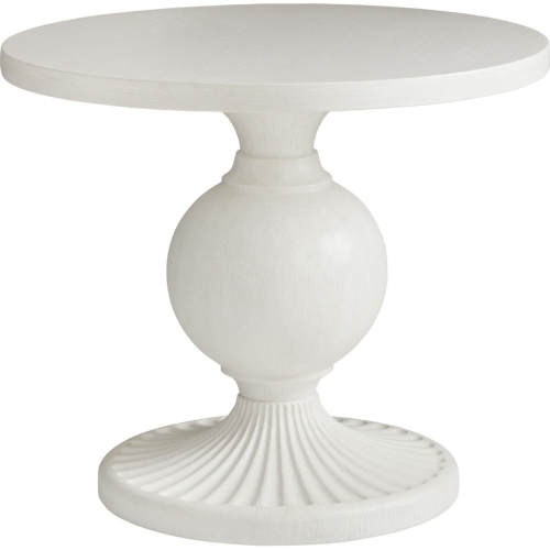 Marco Center or Side Table in Shell White Wood